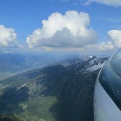 Flugwegposition um 14:39:59: Aufgenommen in der Nähe von Gemeinde Piesendorf, 5721 Piesendorf, Österreich in 2501 Meter